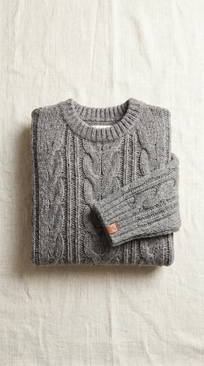 Grey knit sweatshirt